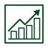 Gringo Investor Growth Icon – Investing in Brazil Gráfico de barras verdes com seta apontando para cima, simbolizando crescimento e investimento no Brasil.